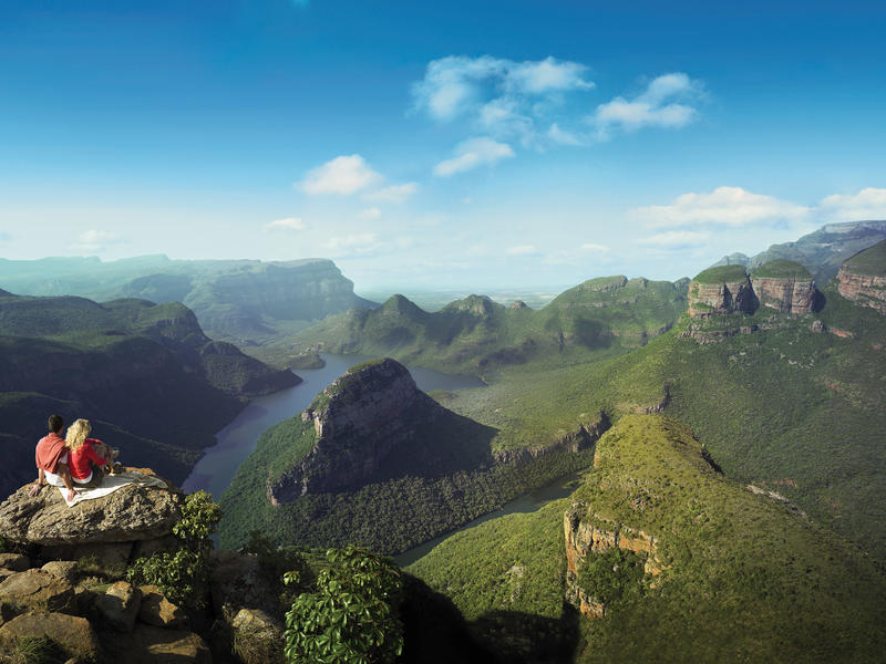 De grootste groen canyon ter wereld ligt op de Panorama Route